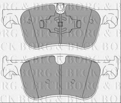 BORG & BECK bbp2463 -  Комплект тормозных колодок, дисковый тормоз